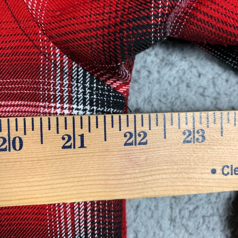 Dixxon‎ Flannel Shirt Men's Medium Red Plaid So-Cal Speed Shop D-Tech Biker Work - Picture 8 of 10